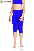 LEGGINS DANZA LYCRA TRE QUARTI BLU BAMBINA